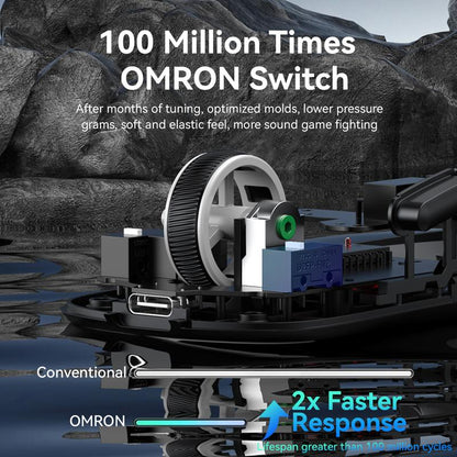 ATTACK SHARK X1 Lightweight Wireless Gaming Mouse with RGB Charging Dock,Triple Modes PAW3395PRO 40K DPI Optical Sensor,Tri-Mode-2.4G/Usb-C Wired/Bt,Omron Optical Switch, 5 Programmable Buttons for Pc/Laptop/Mac