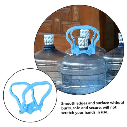 2 Pack 5 Gallon Water Bottle Holder Purified Drinking Water Jug Caps Carrier Lift Labor Energy Saving Ergonomic Grip Handle Carrier Non-Slip Holder Lifter Heavy Duty Clip(Blue & Yellow)