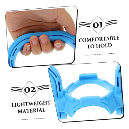 2 Pack 5 Gallon Water Bottle Holder Purified Drinking Water Jug Caps Carrier Lift Labor Energy Saving Ergonomic Grip Handle Carrier Non-Slip Holder Lifter Heavy Duty Clip(Blue & Yellow)