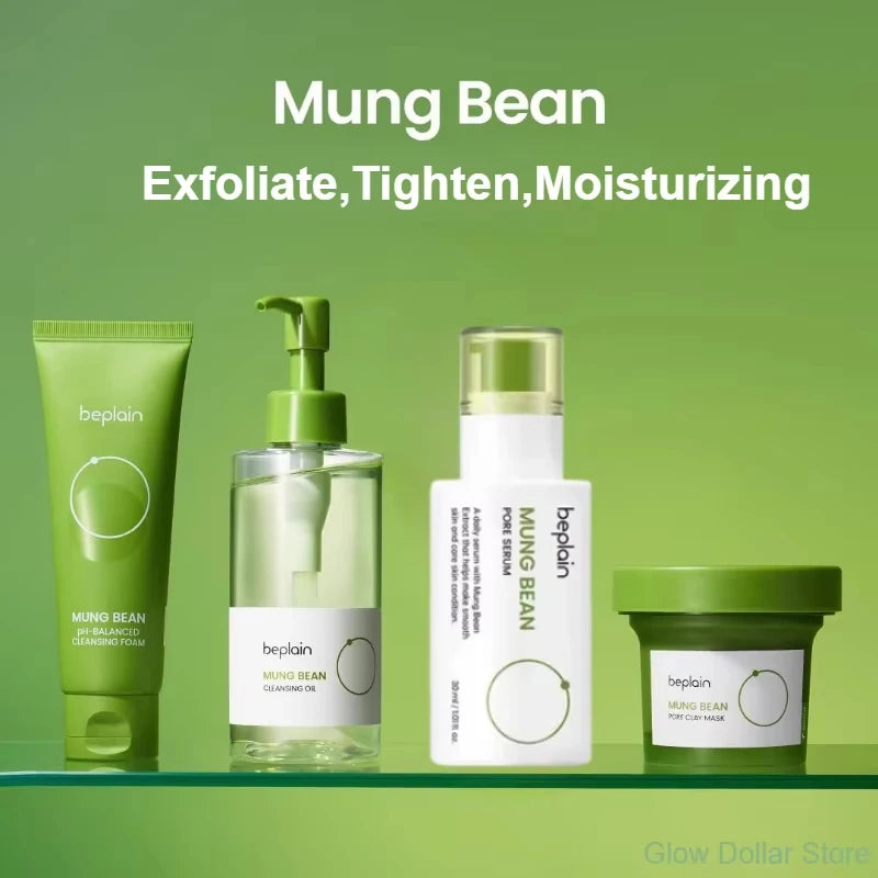 Korean Beplain Mung Bean Remover Clay Mask, Face Serum Makeup Remover Cleansing Oil Deep Cleaning Korean Skin Care