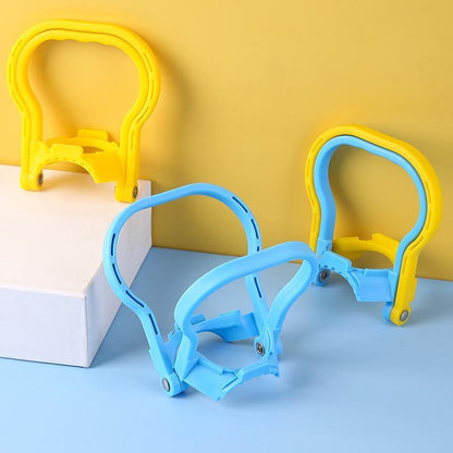 2 Pack 5 Gallon Water Bottle Holder Purified Drinking Water Jug Caps Carrier Lift Labor Energy Saving Ergonomic Grip Handle Carrier Non-Slip Holder Lifter Heavy Duty Clip(Blue & Yellow)